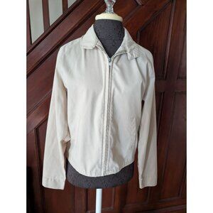 JCPenney Beige Lightweight Zip-Up Jacket Size S